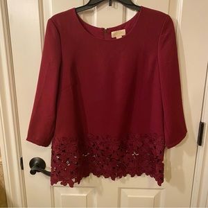 Floral Appliqué Dressy Top